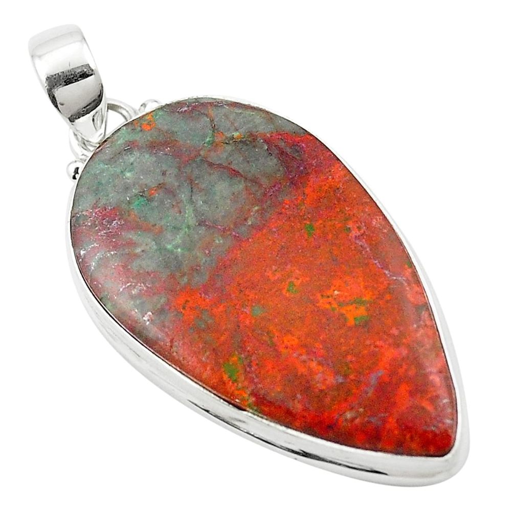 34.89cts sonora sunrise (cuprite chrysocolla) 925 sterling silver pendant m58507