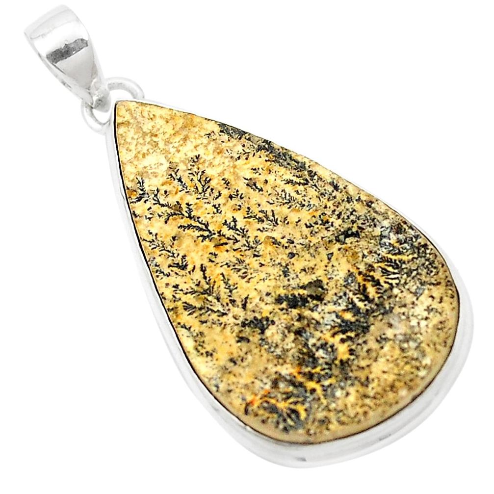 Natural multi color germany psilomelane dendrite 925 silver pendant m58628