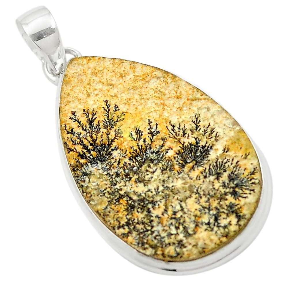 Natural multi color germany psilomelane dendrite 925 silver pendant m58647