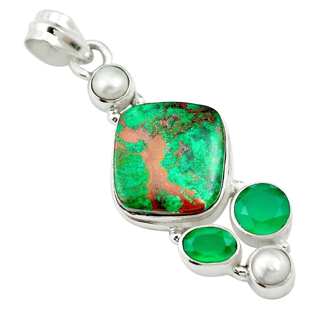 Sonora sunrise (cuprite chrysocolla) 925 silver pendant jewelry m60541