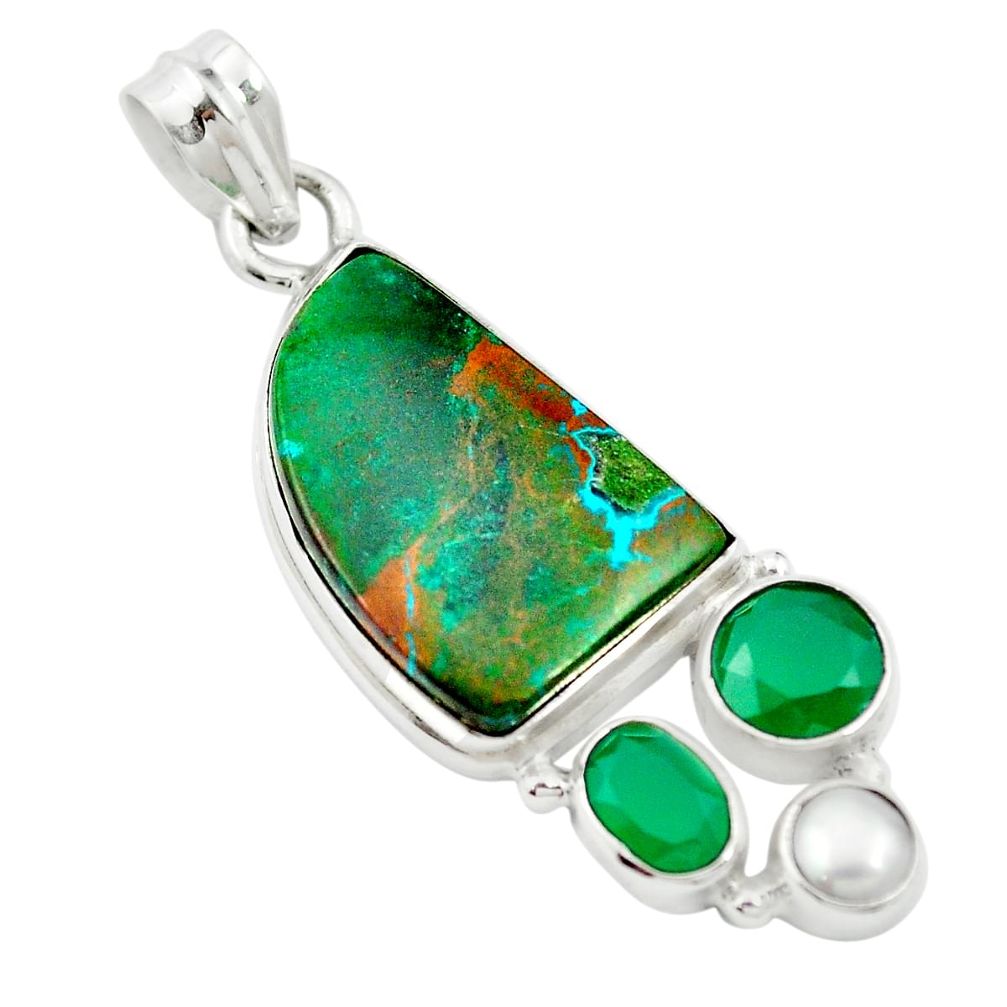 Sonora sunrise (cuprite chrysocolla) 925 silver pendant jewelry m60551