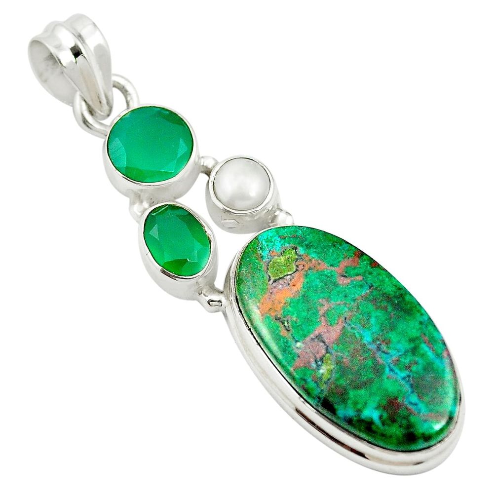 Sonora sunrise (cuprite chrysocolla) 925 sterling silver pendant m60552