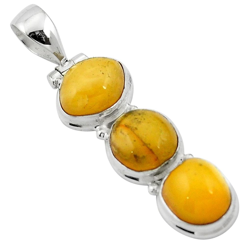Natural baltic amber (poland) 925 sterling silver pendant jewelry m61764