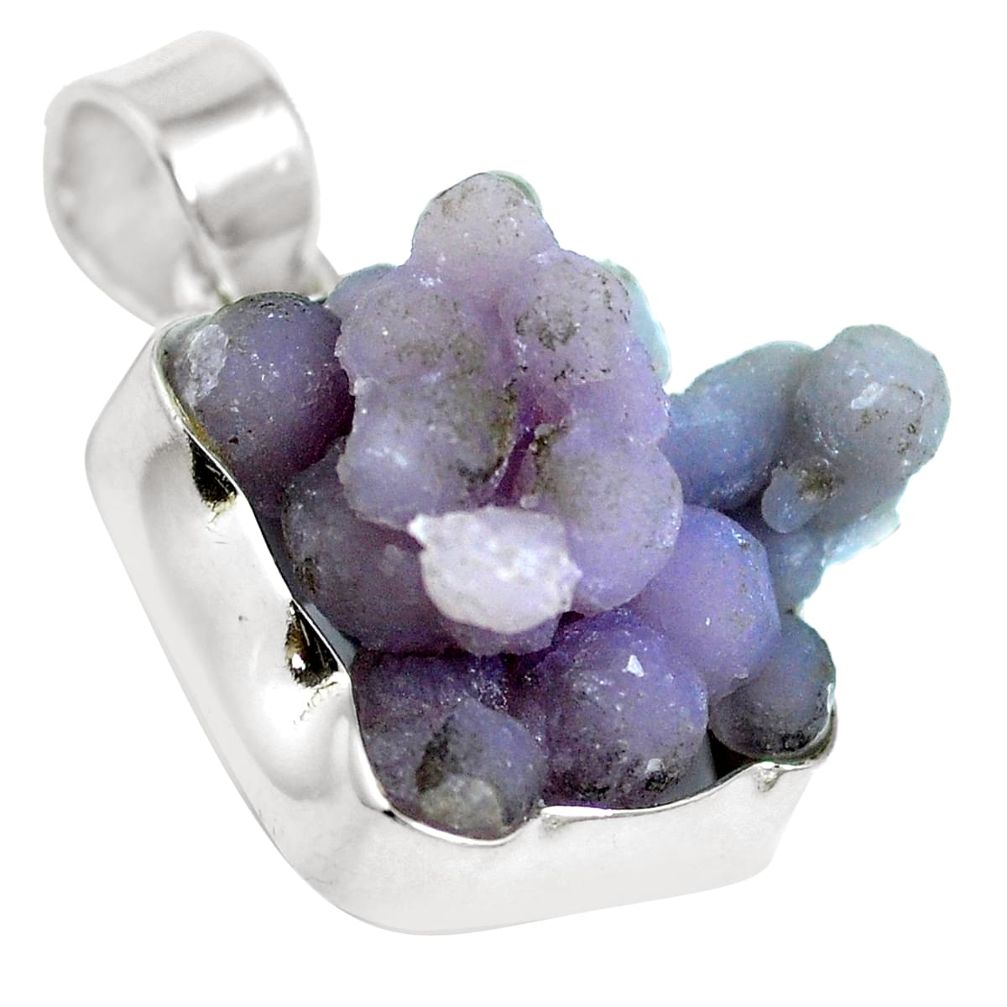 Natural grape chalcedony 925 sterling silver pendant jewelry m65840