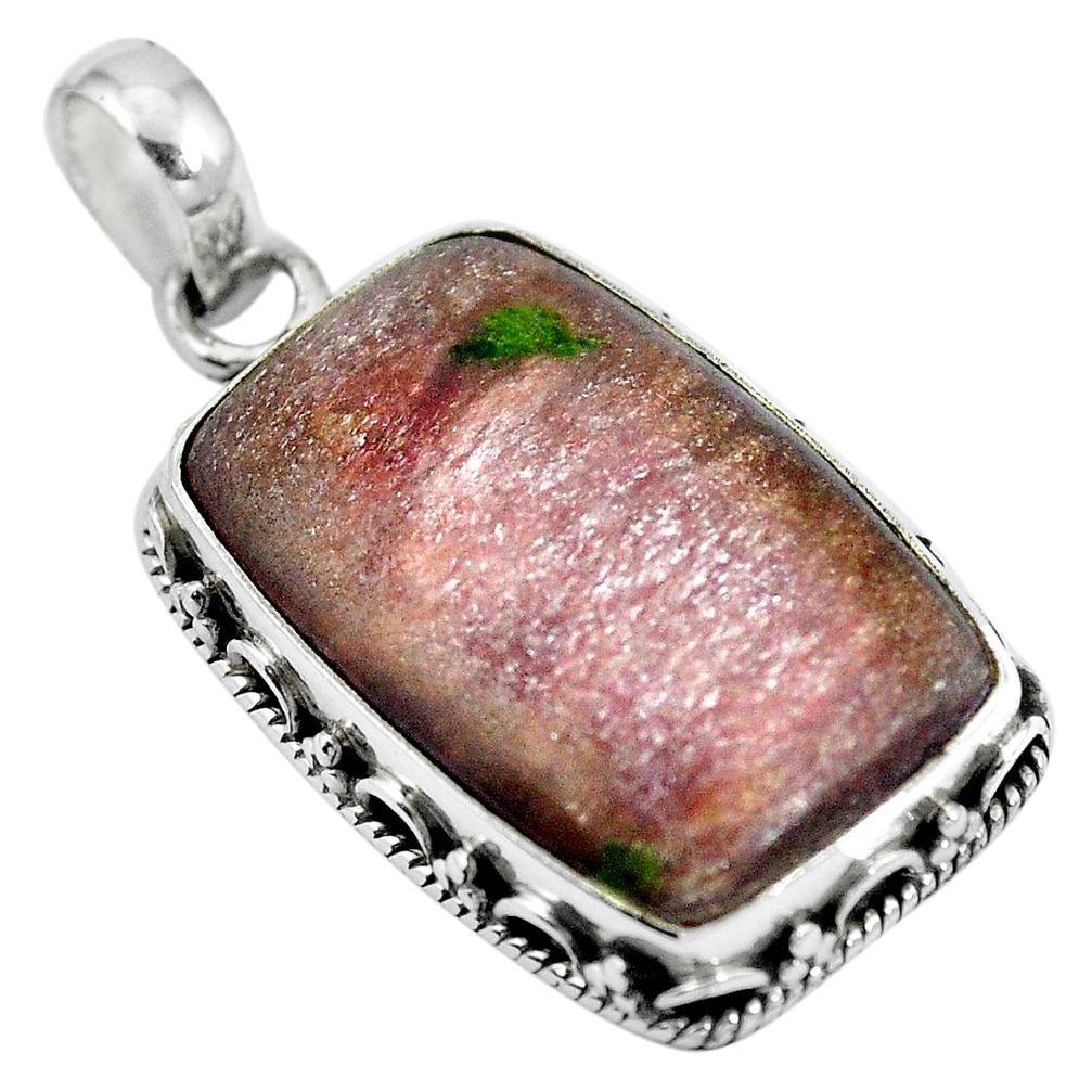 Natural purple muscovite 925 sterling silver pendant jewelry m67043