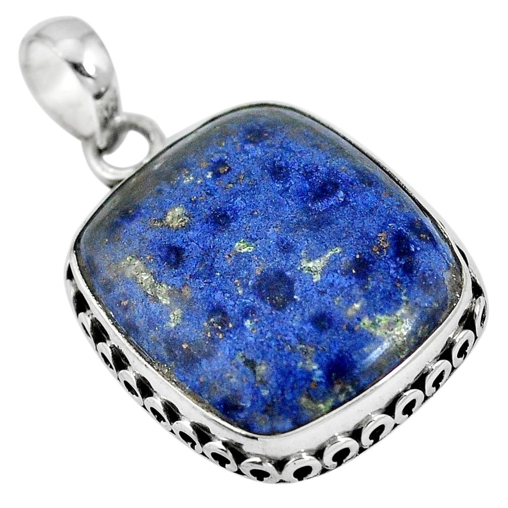 925 sterling silver natural blue dumortierite pendant jewelry m67065