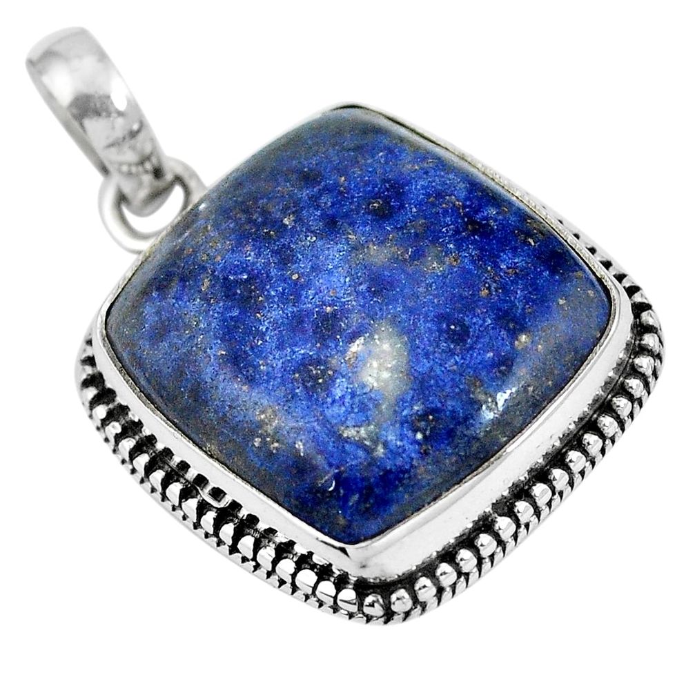 Natural blue dumortierite 925 sterling silver pendant jewelry m67067