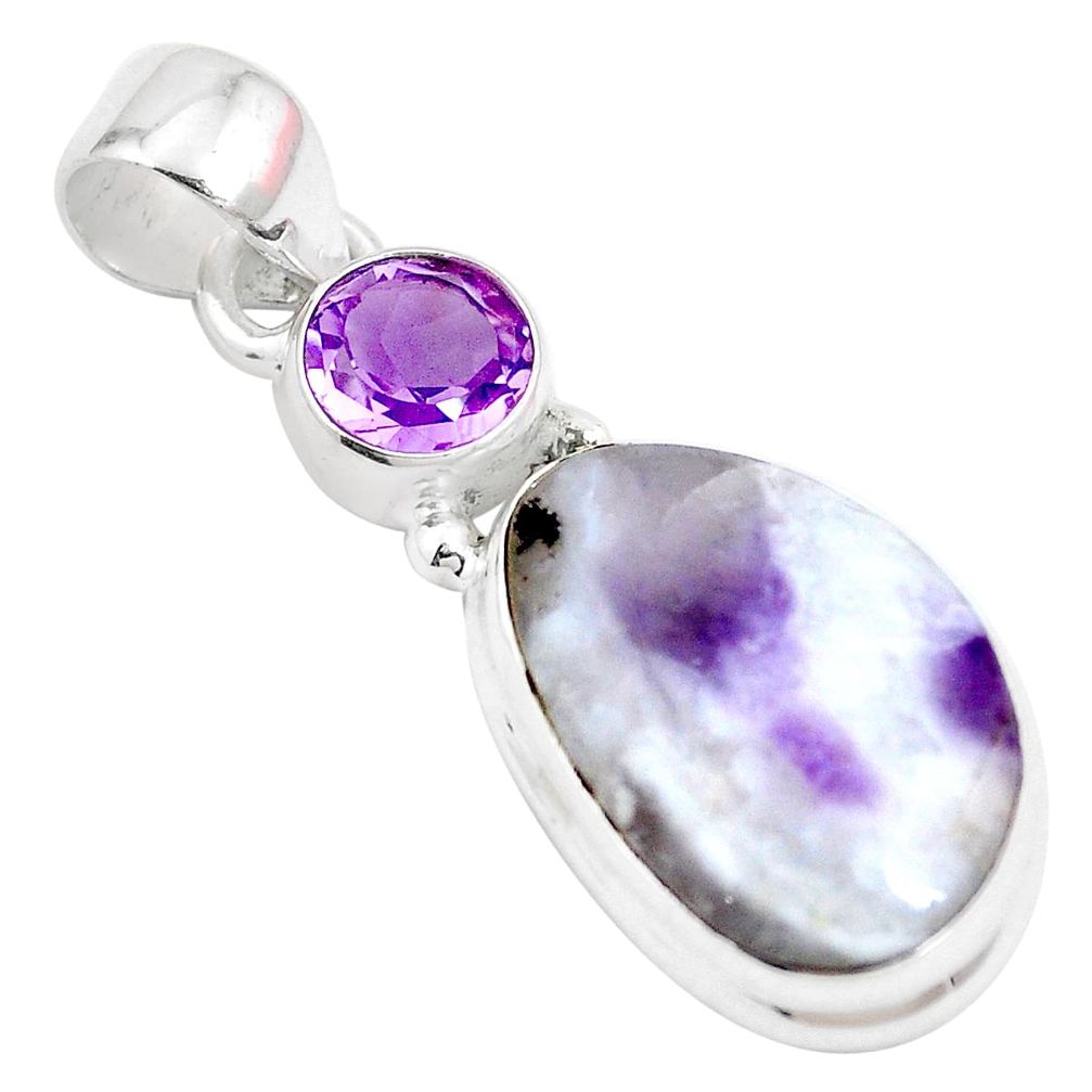 925 sterling silver natural purple opal amethyst pendant jewelry m72988