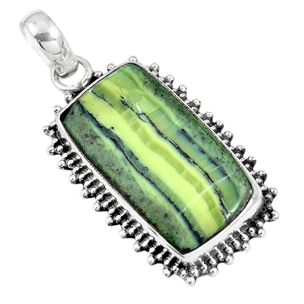 925 sterling silver natural green swiss opal imperial pendant jewelry m78511