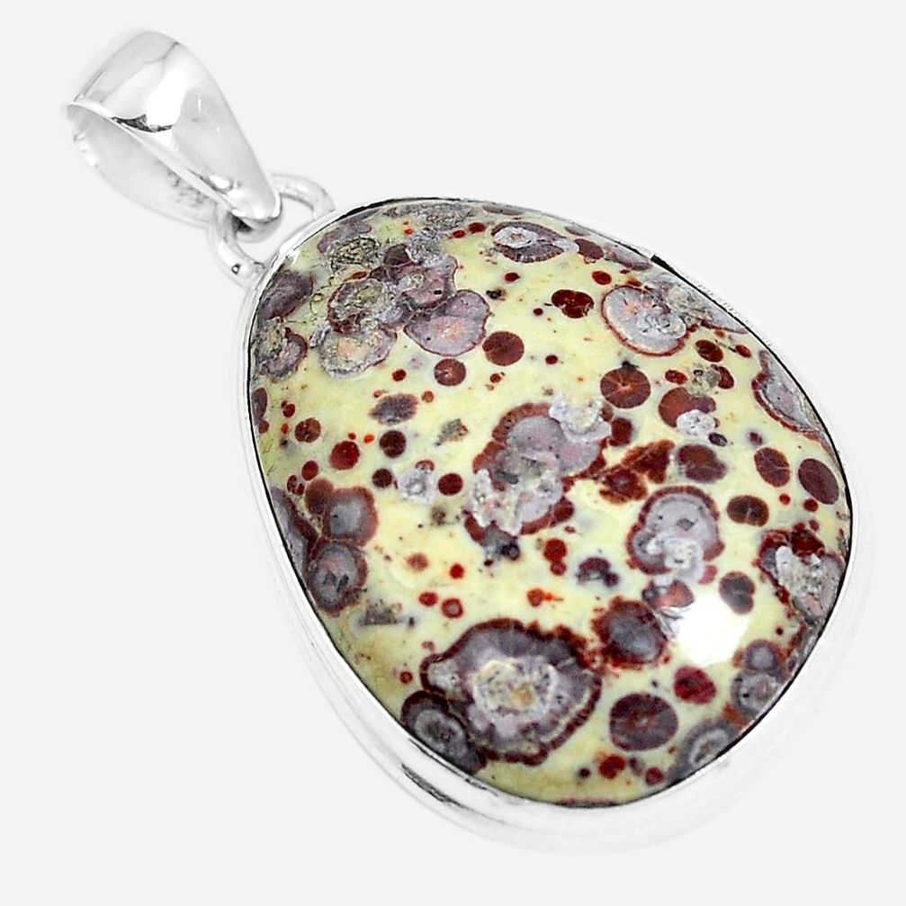 Natural brown asteroid jasper 925 sterling silver pendant jewelry m79550