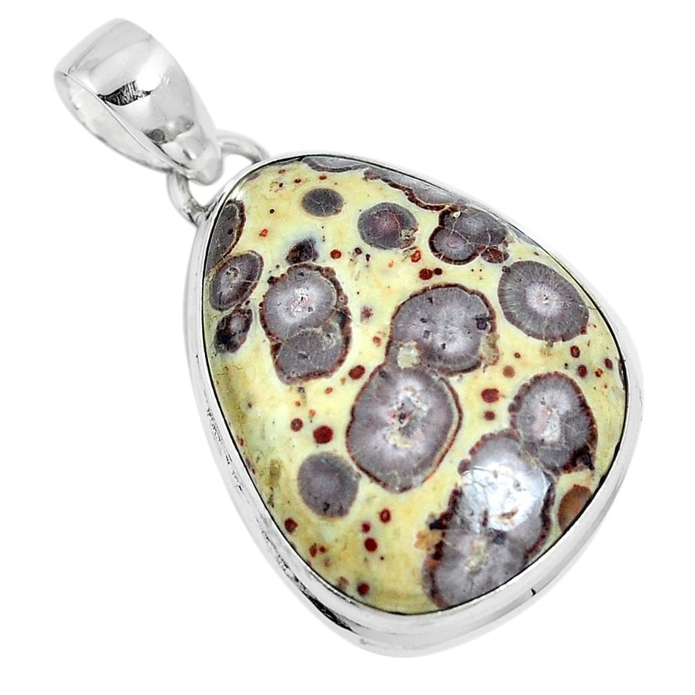 Natural brown asteroid jasper 925 sterling silver pendant jewelry m79551