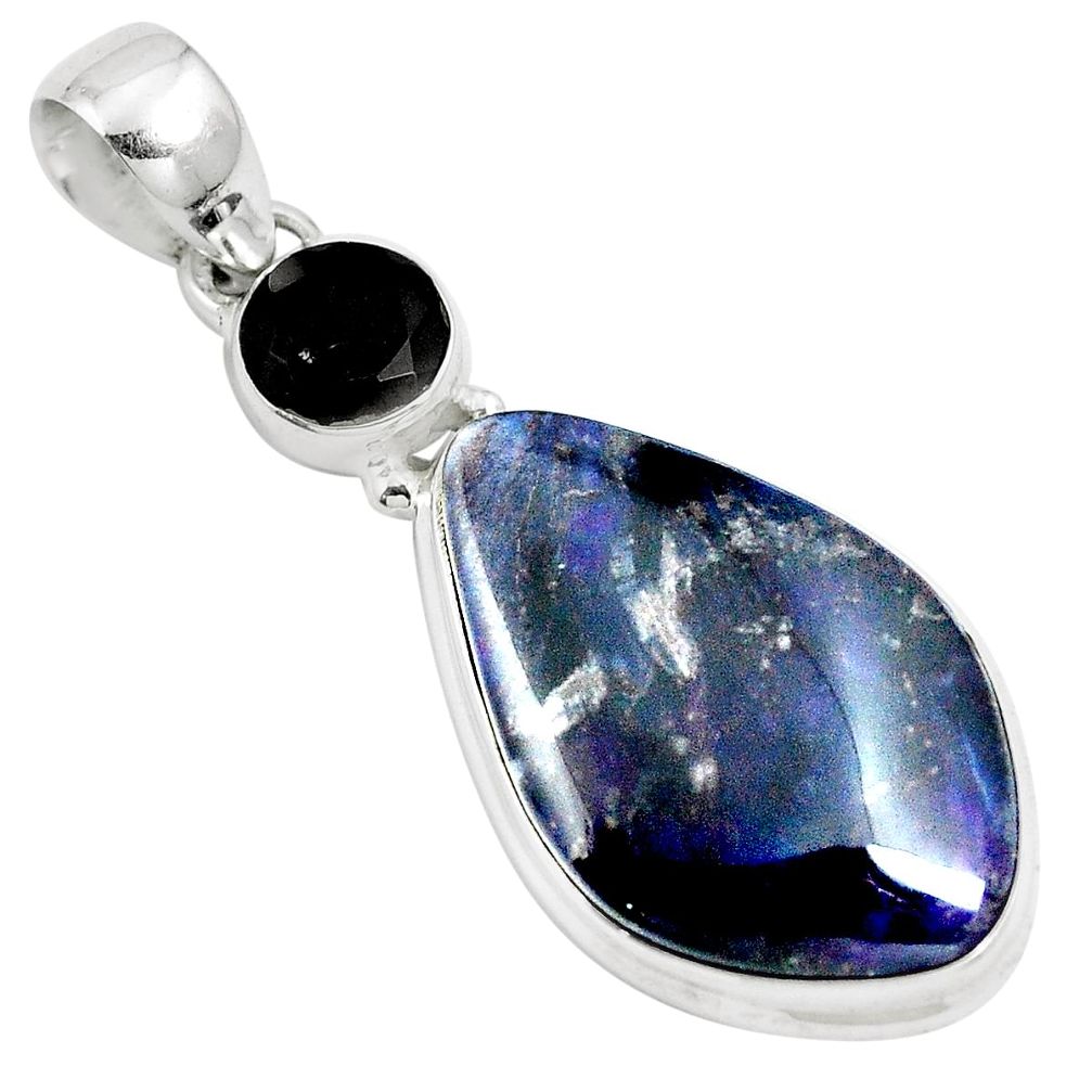 925 sterling silver natural purple sugilite onyx pendant jewelry m82020