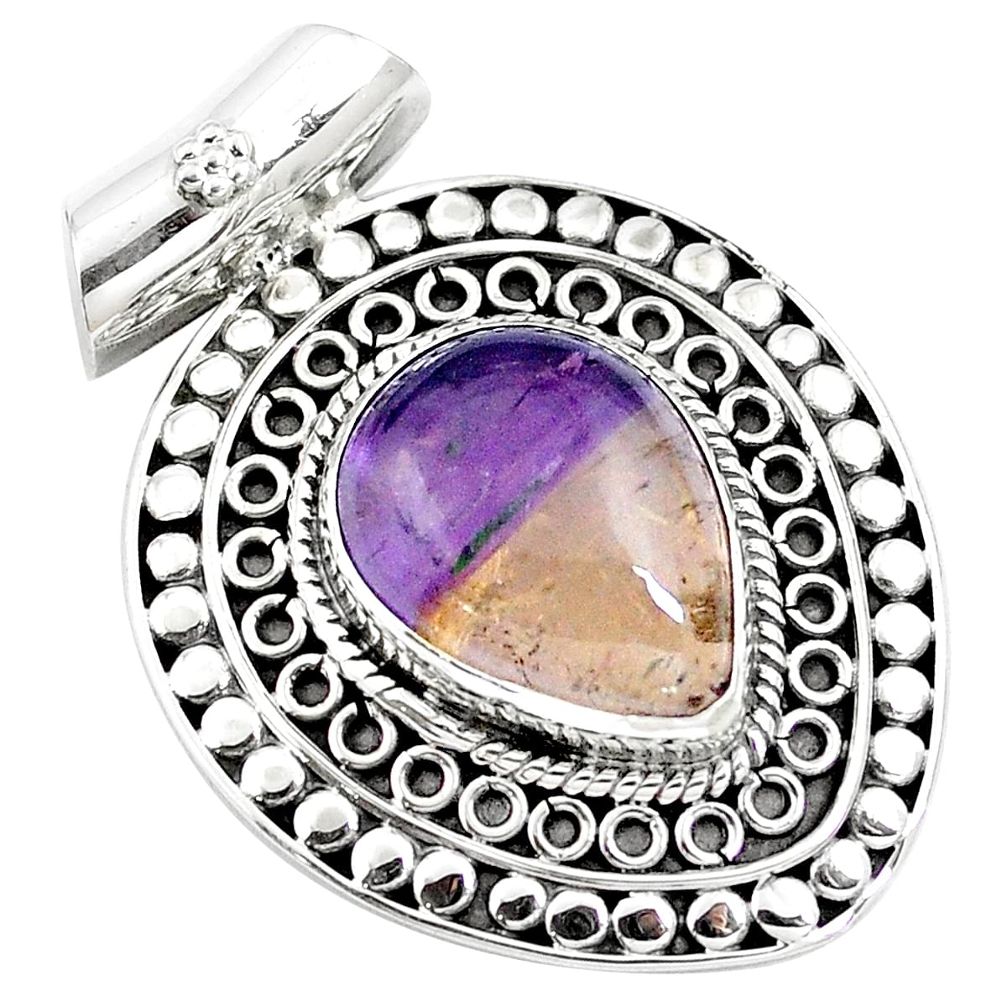 11.83cts natural purple ametrine 925 sterling silver pendant jewelry m84682