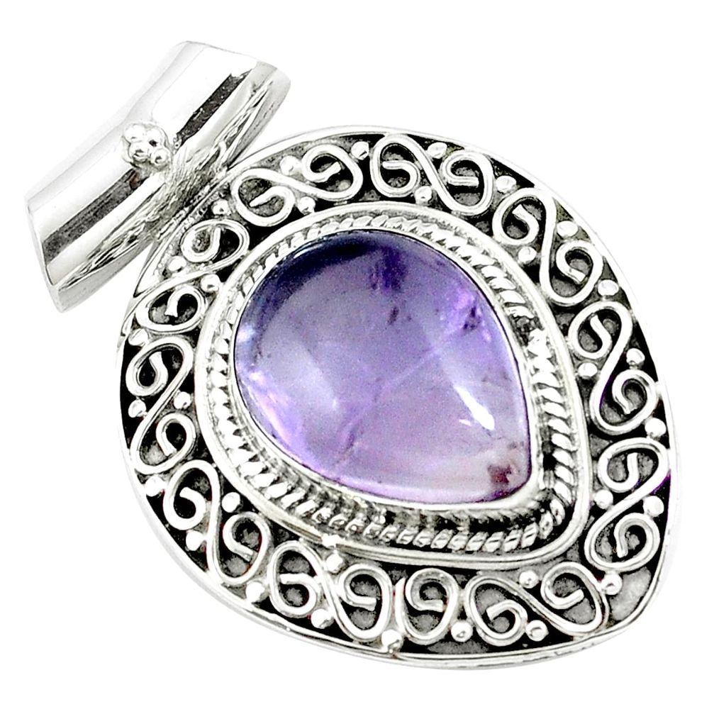 11.83cts natural purple ametrine 925 sterling silver pendant jewelry m84686