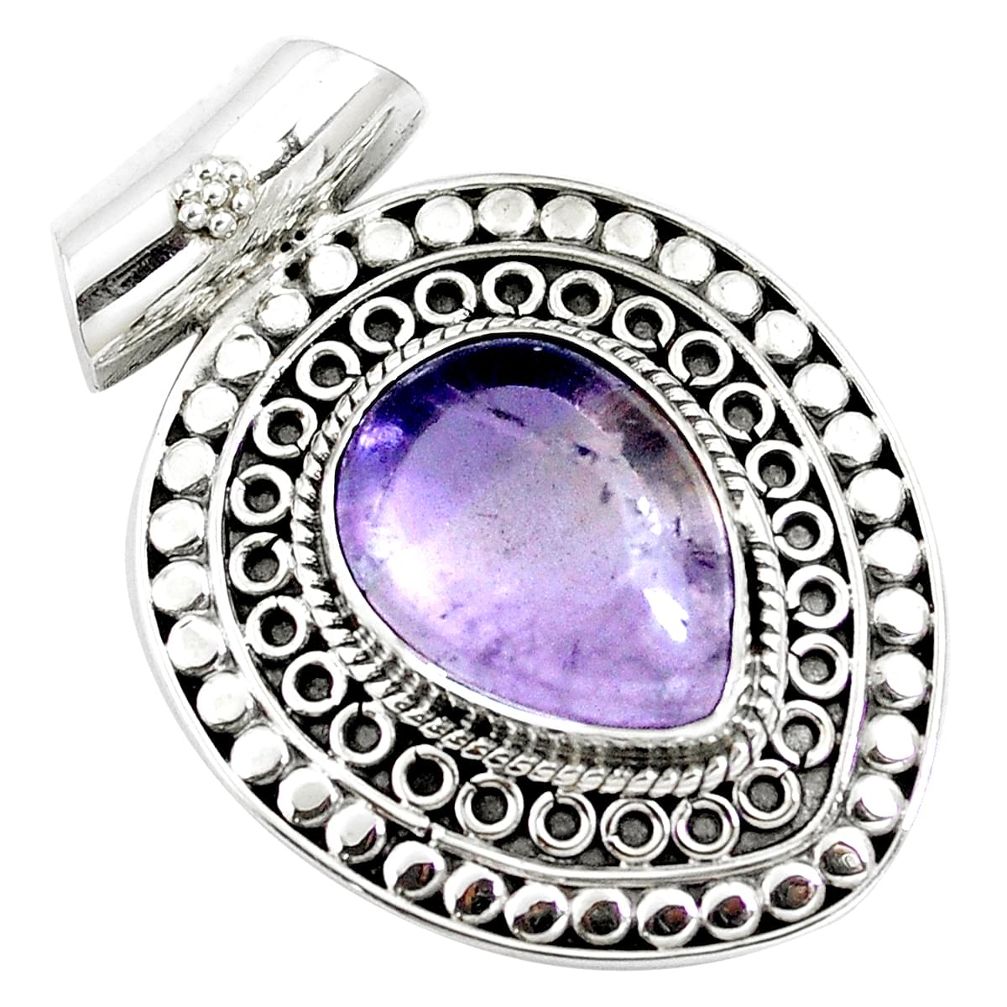 11.83cts natural purple ametrine 925 sterling silver pendant jewelry m84688