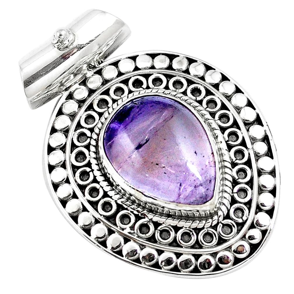 11.05cts natural purple ametrine 925 sterling silver pendant jewelry m84690