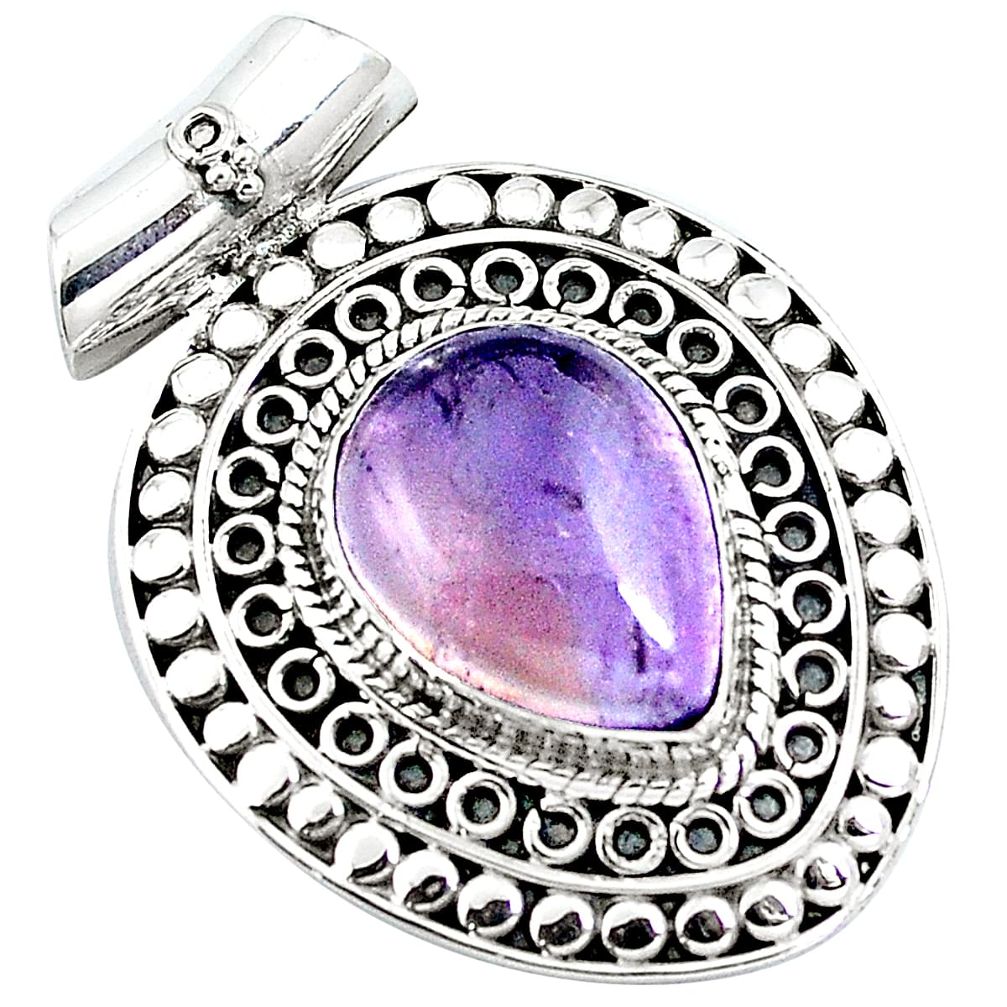 9.91cts natural purple ametrine 925 sterling silver pendant jewelry m84698