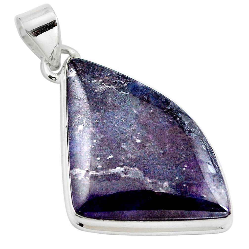 24.38cts natural purple sugilite 925 sterling silver pendant jewelry m85183