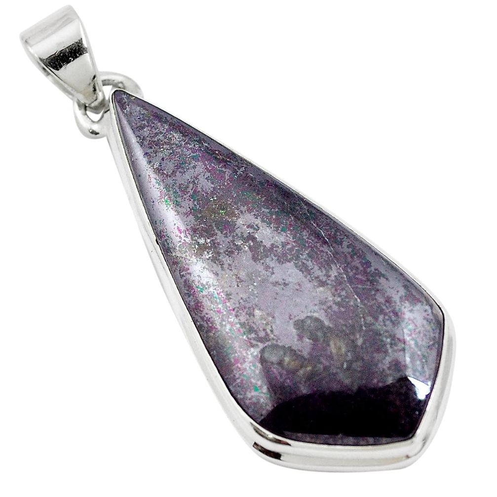26.70cts natural purple sugilite 925 sterling silver pendant jewelry m85188