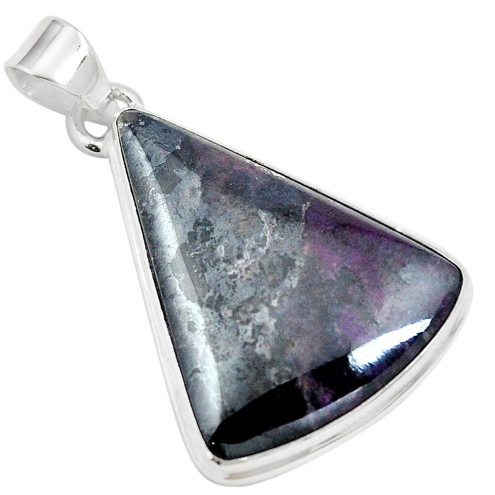 25.00cts natural purple sugilite 925 sterling silver pendant jewelry m85190