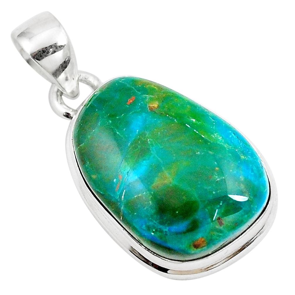 16.20cts natural green opaline 925 sterling silver pendant jewelry m85295