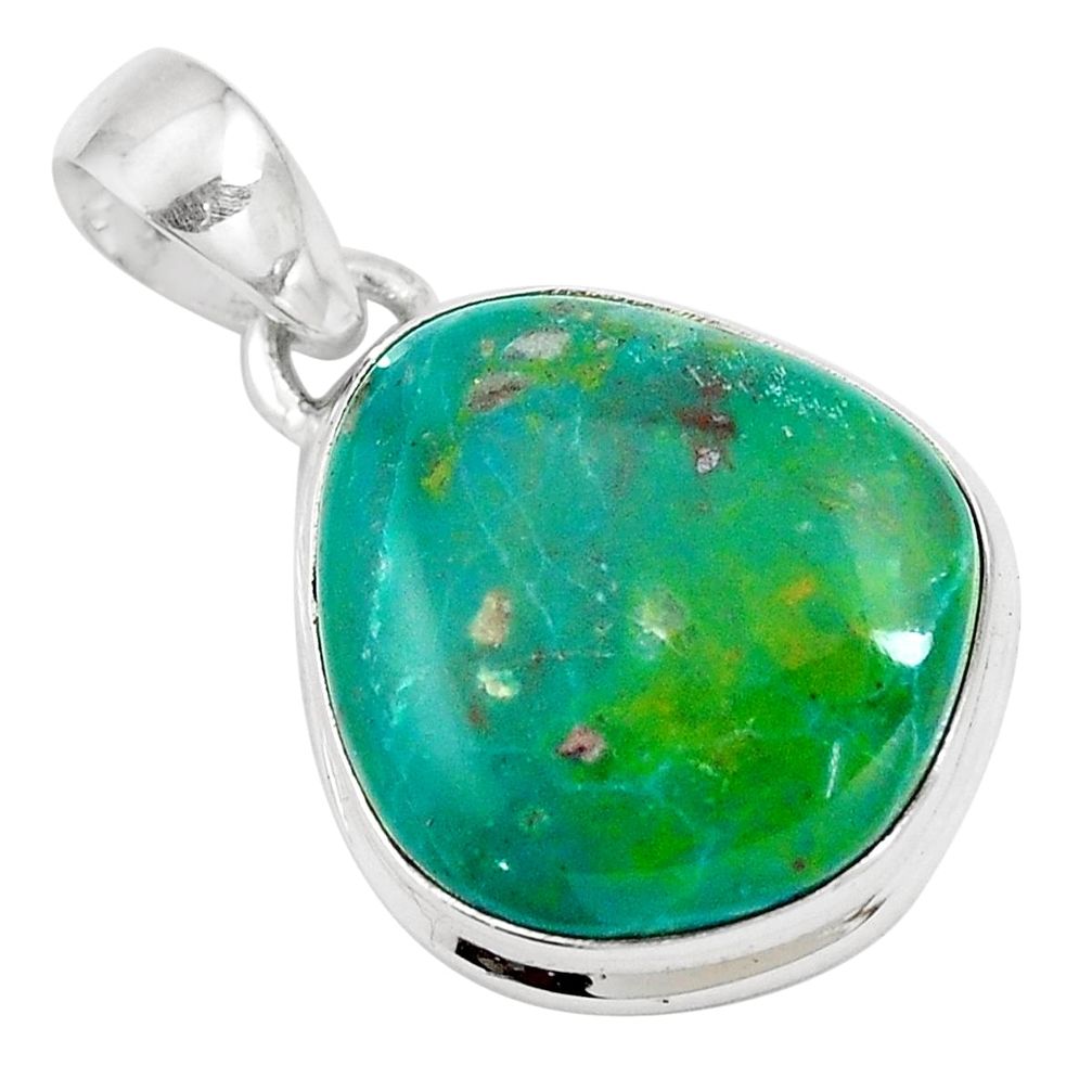 13.15cts natural green opaline 925 sterling silver pendant jewelry m85297