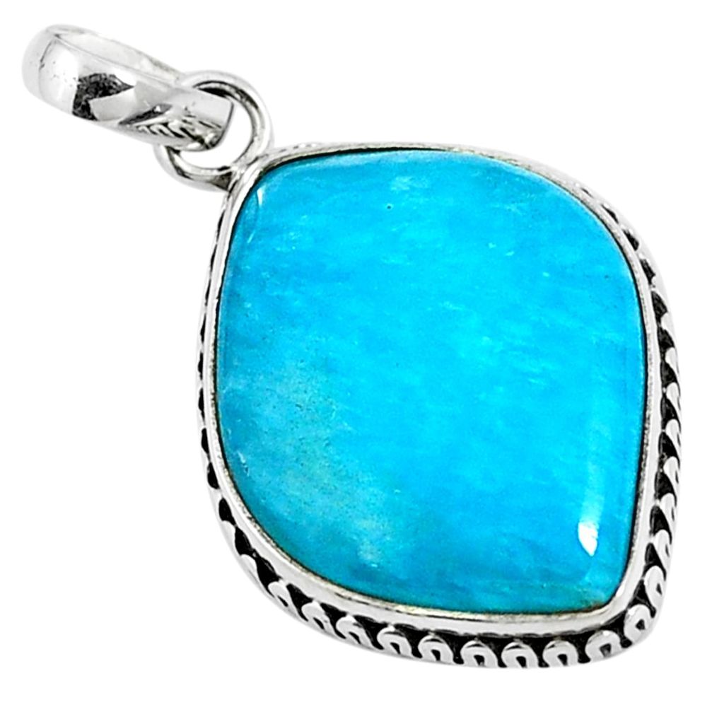 925 sterling silver blue smithsonite fancy pendant jewelry m85549