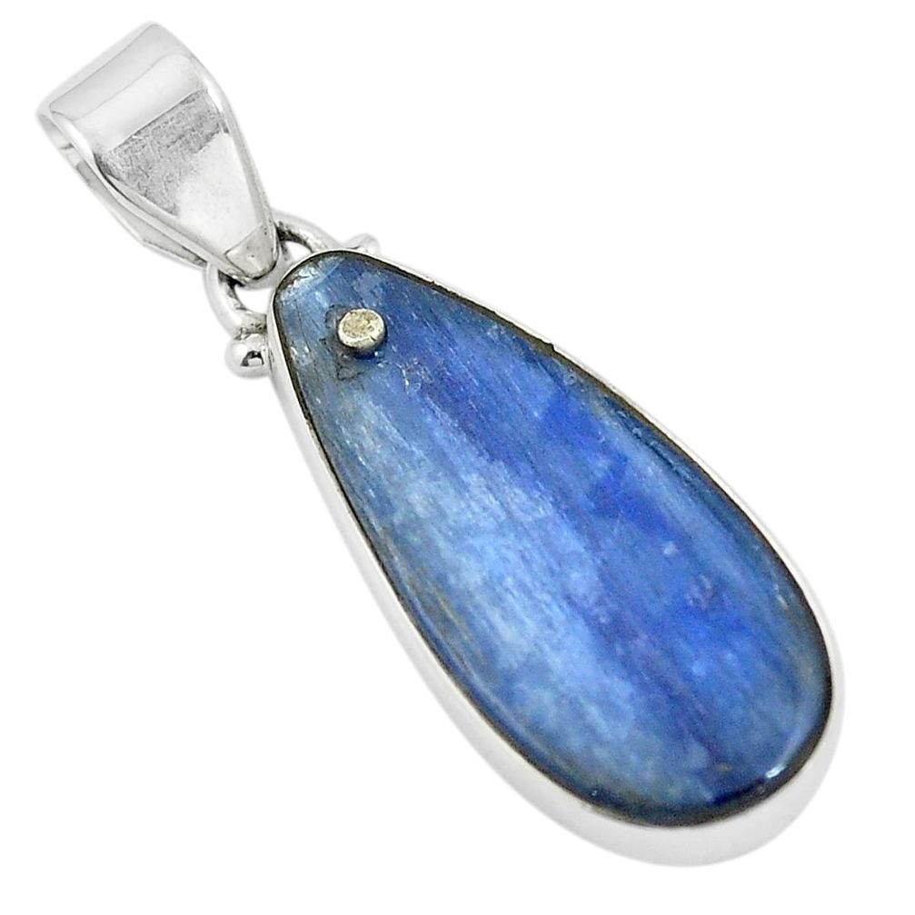 Natural blue kyanite 925 sterling silver pendant jewelry m87361