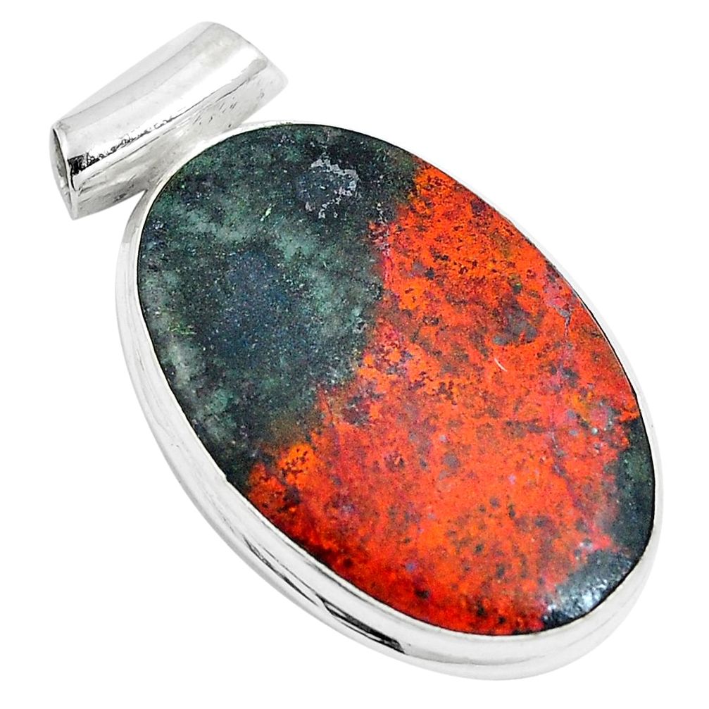 925 sterling silver 21.48cts sonora sunrise (cuprite chrysocolla) pendant m88536