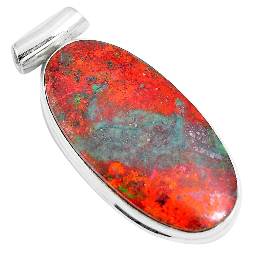 27.05cts sonora sunrise (cuprite chrysocolla) 925 sterling silver pendant m88537