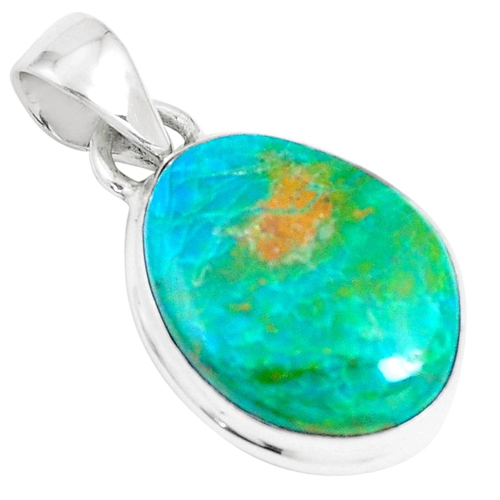 11.74cts natural green opaline 925 sterling silver pendant jewelry m91298