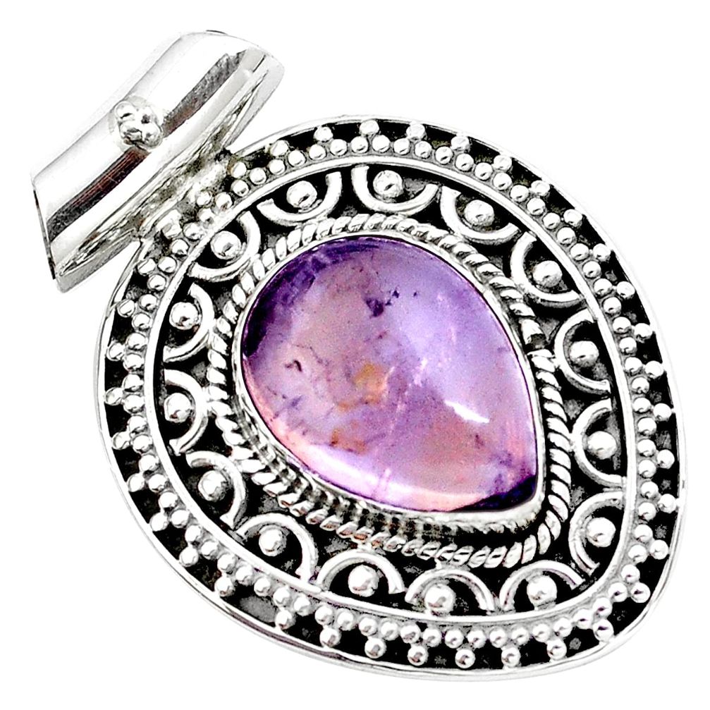 10.78cts natural purple ametrine 925 sterling silver pendant jewelry m91967