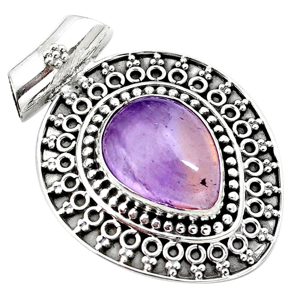 925 sterling silver 10.16cts natural purple ametrine pendant jewelry m91968