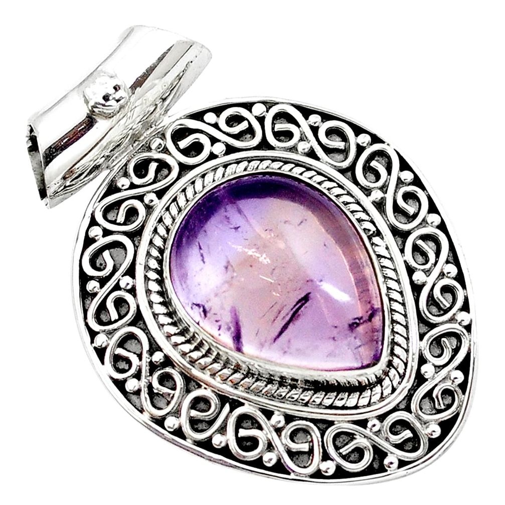 10.47cts natural purple ametrine 925 sterling silver pendant jewelry m91973