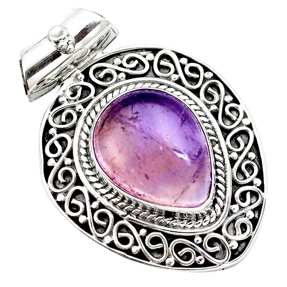 10.49cts natural purple ametrine 925 sterling silver pendant jewelry m91974