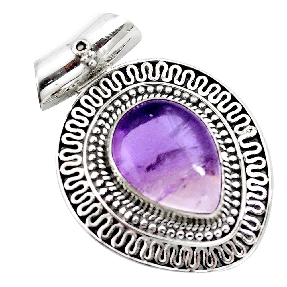 10.47cts natural purple ametrine 925 sterling silver pendant jewelry m91976