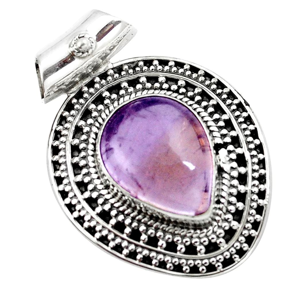 10.47cts natural purple ametrine 925 sterling silver pendant jewelry m91977