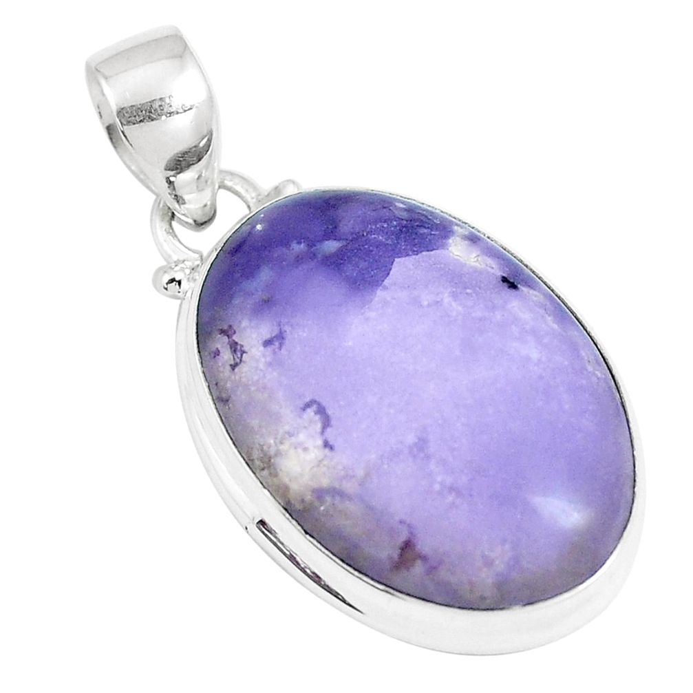 925 sterling silver 16.02cts natural purple tiffany stone pendant jewelry m92996