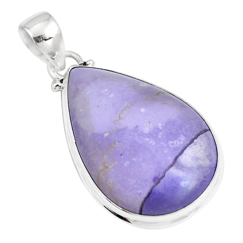 19.23cts natural purple tiffany stone 925 sterling silver pendant jewelry m92997