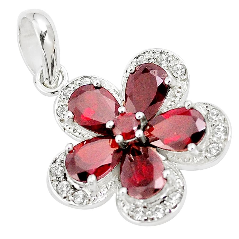 9.05cts natural red garnet topaz 925 sterling silver pendant jewelry m93770