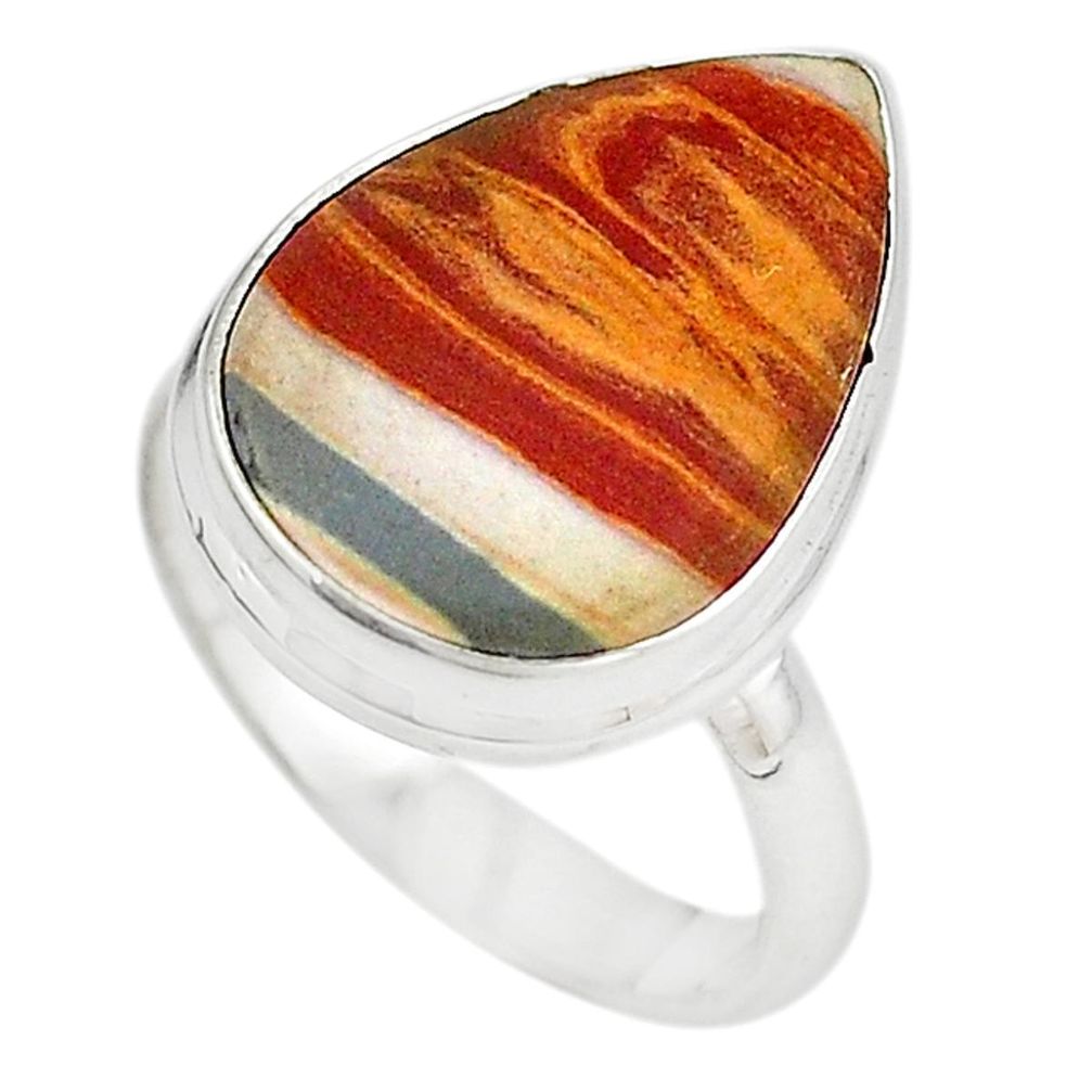 925 silver natural brown cherry creek jasper ring jewelry size 8.5 m18654