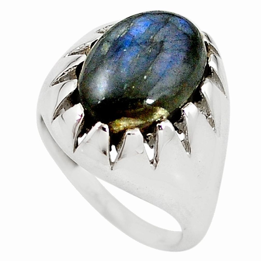 925 sterling silver natural blue labradorite ring jewelry size 7.5 m19329