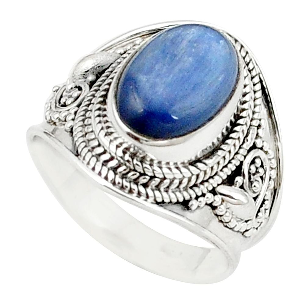 Natural blue kyanite 925 sterling silver ring jewelry size 7 m26750