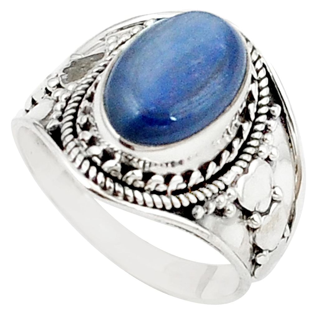 Natural blue kyanite 925 sterling silver ring jewelry size 7.5 m26754