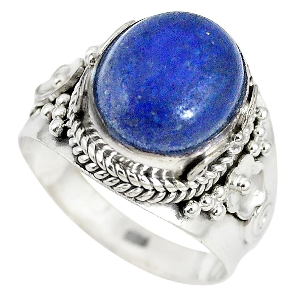 Natural blue lapis lazuli 925 sterling silver ring jewelry size 7 m29143