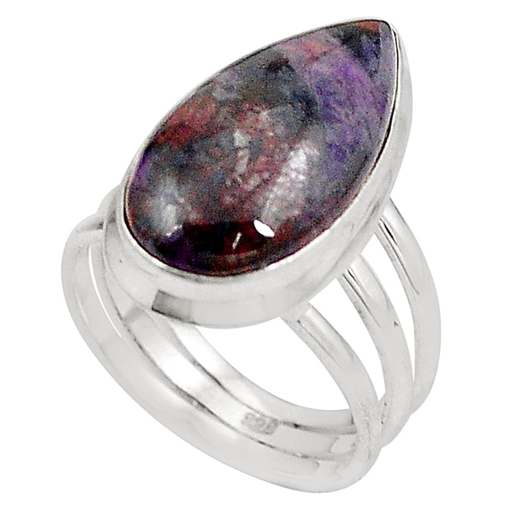 Natural purple sugilite 925 sterling silver ring jewelry size 7 m30703