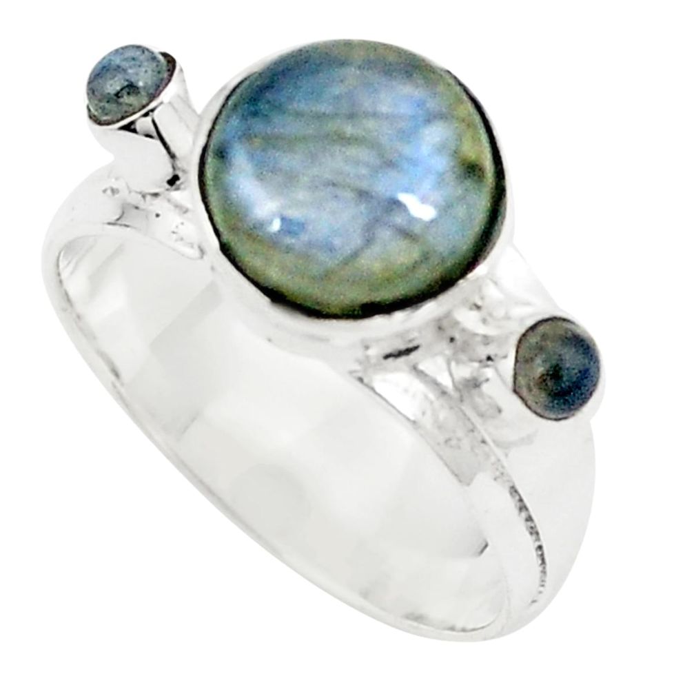 925 sterling silver natural blue labradorite ring jewelry size 8 m31930