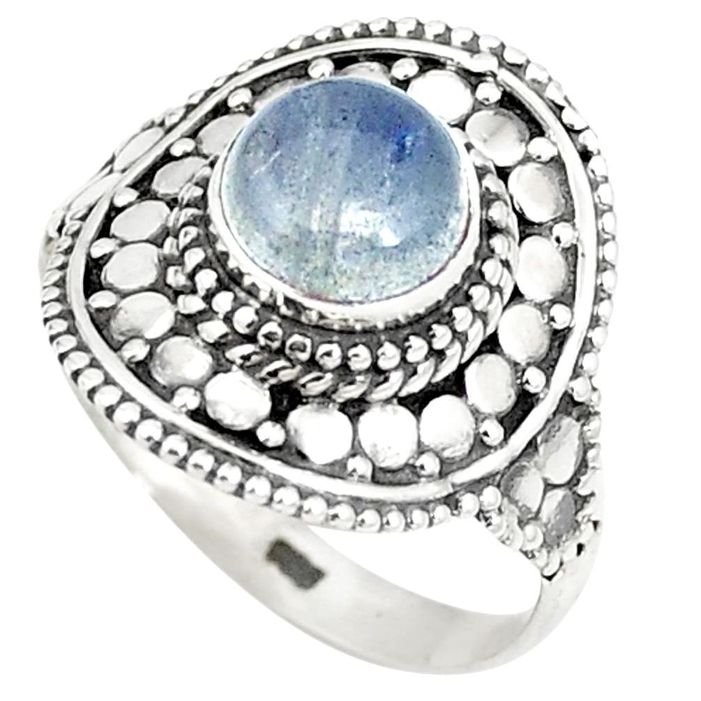 Natural blue labradorite 925 sterling silver ring jewelry size 7 m32372