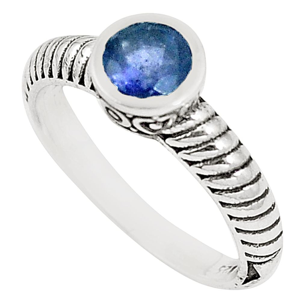 Natural blue iolite 925 sterling silver ring jewelry size 8.5 m32713