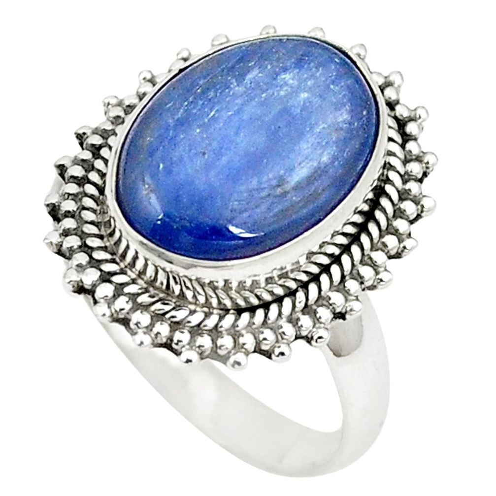 Natural blue kyanite 925 sterling silver ring jewelry size 8 m35742